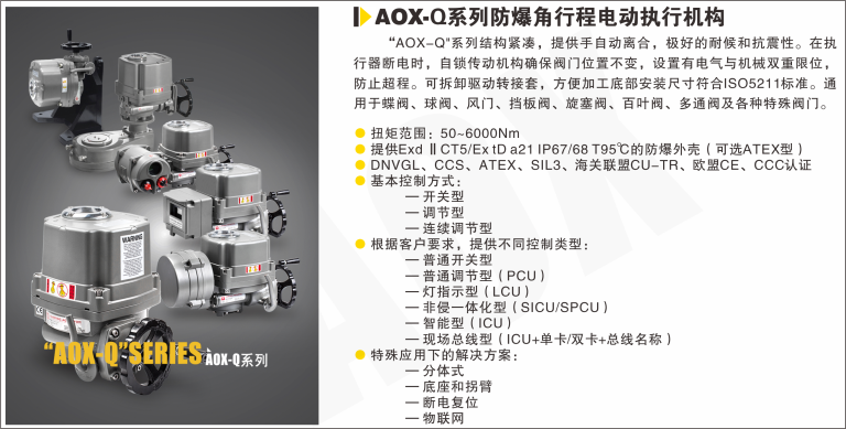 AOX-Q系列防爆角行程電動執(zhí)行器
